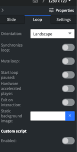 Mcc media loop properties