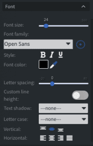 Mcc media scroll font properties