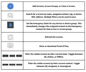 Mcc media editor home screen icons table