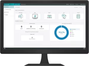 Image of a computer screen showing the quadient impress distribute dashboard