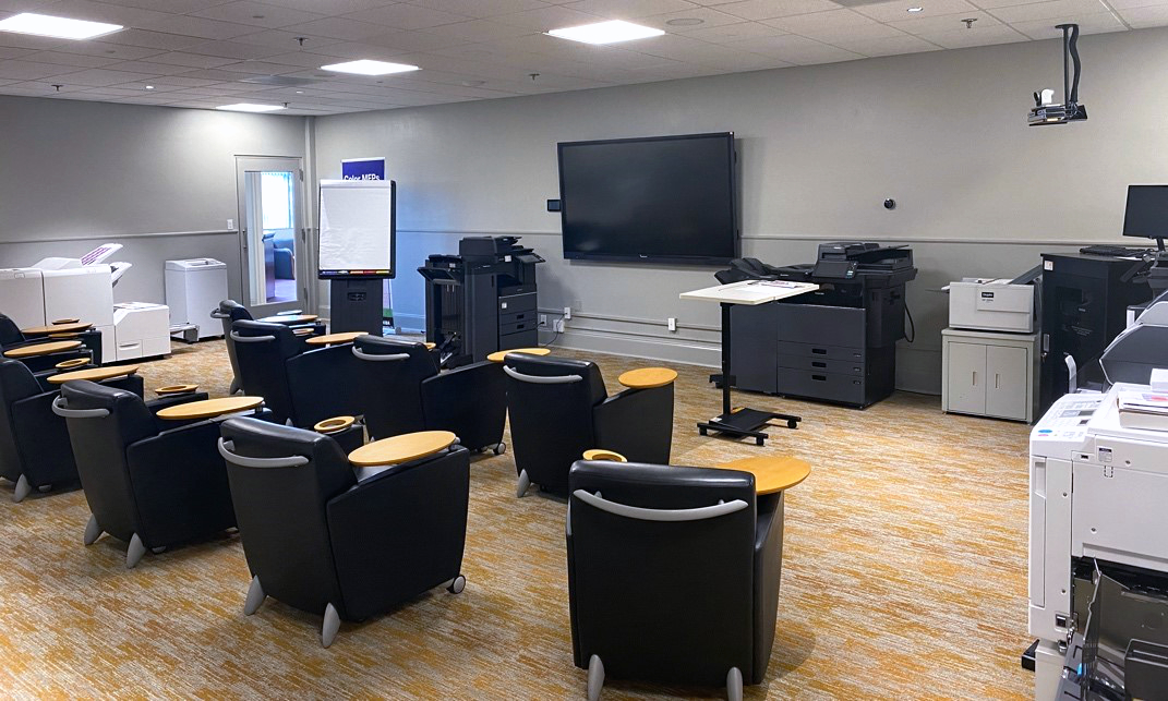 Explore MCC's Memphis copier showroom, showcasing a wide range of top-notch Toshiba, Xerox, Lexmark, and Epson copiers along with cutting-edge AV solutions for video conferencing and presentations. Upgrade your office productivity with MCC's superior, reliable solutions today.